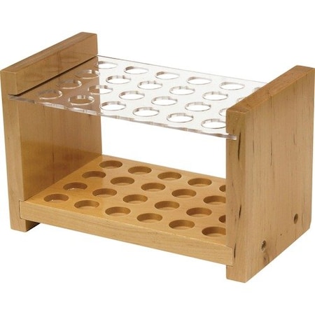 Pacon Brush Holder, Wood, 5inx8-1/4in Brown/Clear PAC5148